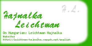 hajnalka leichtman business card